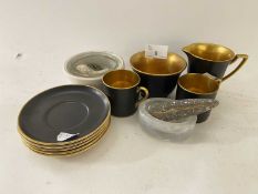 Mixed Lot: Crown Devon gilt decorated tea wares and other items