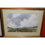 M.J.Suff (British, contemporary), 'Dales Walk - Buckden Cray', watercolour, signed, 12x19ins, framed