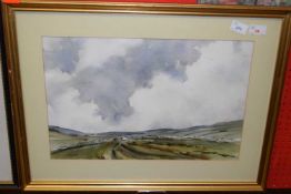 M.J.Suff (British, contemporary), 'Dales Walk - Buckden Cray', watercolour, signed, 12x19ins, framed