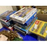 Quantity of boxed jigsaw puzzles to include railway interest