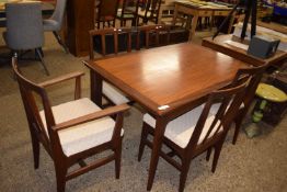 Retro mid Century extending dining table and five chairs