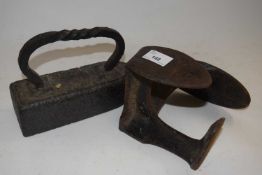 Shoe makers last and a vintage billiard table iron (2)