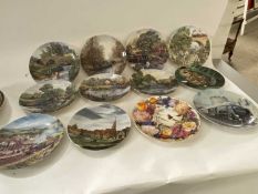 Mixed Lot: Various modern collectors plates decorated with trains plus various others