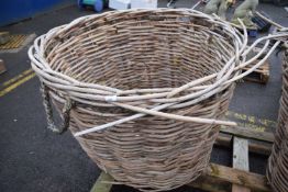 Large wicker log basket