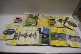 Box of various vintage Norwich City programs