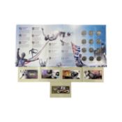 A collection of commemorative Team GB Olympics coins from the BP Legends Collection, together with a