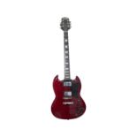 A sought after 1989 Epiphone SG electic guitar in cherry red. Manufactured in Samick, Korea.Serial