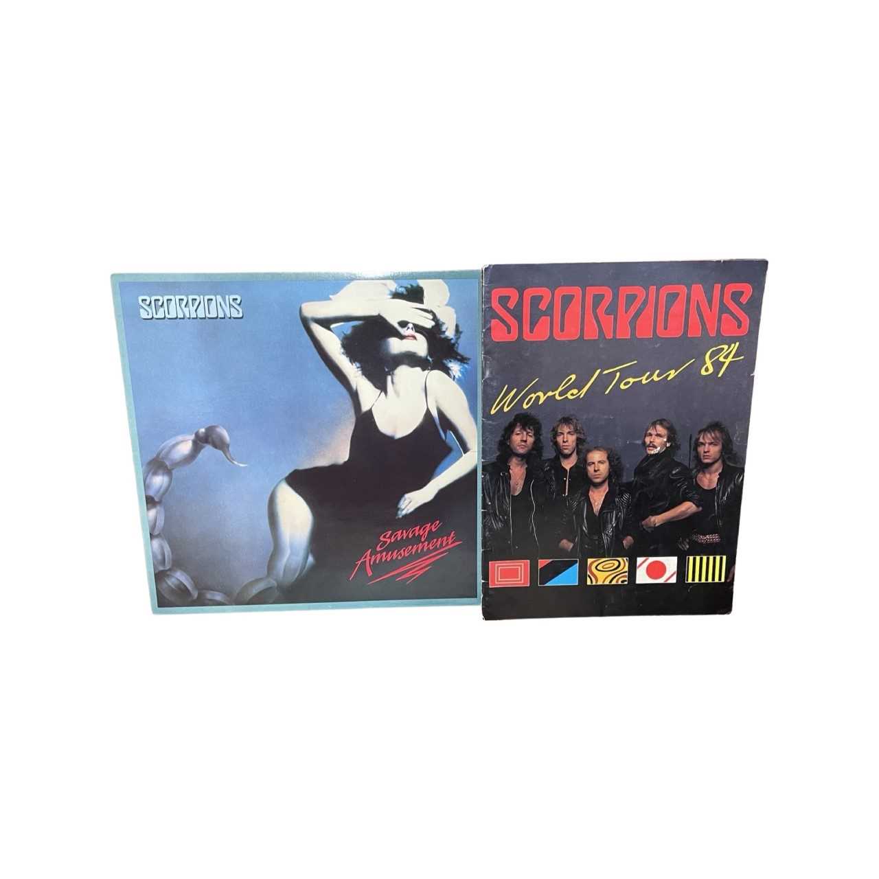 A mixed lot of Scorpions memorabilia, to include: - Savage Amusement 12" vinyl LP: SHSP 4125 -