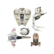 A mixed lot of unboxed Star Wars plastic vehicles, to include: - 1980 Kenner Snowspeeder - 1982