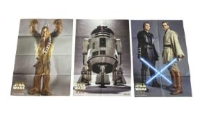 A trio of 2005 Star Wars: Revenge of the Sith DVD double sided advertising posters. Individual