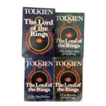 A 1974 Lord of the Rings boxed trilogy by JRR Tolkien. Unwin Books, Second impression.