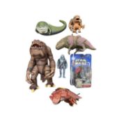 A mixed lot of modern Star Wars creatures, to include: - A boxed Hasbro Ephant Mon - Hasbro Jabba