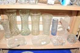 Mixed Lot: Glass wall plaques, various glass vases etc