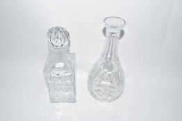 Two lead crystal decanters