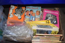 Box of various Hobbies Weekly magazines and annuals plus others