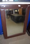 Modern Wall Mirror in Leather Finish Frame