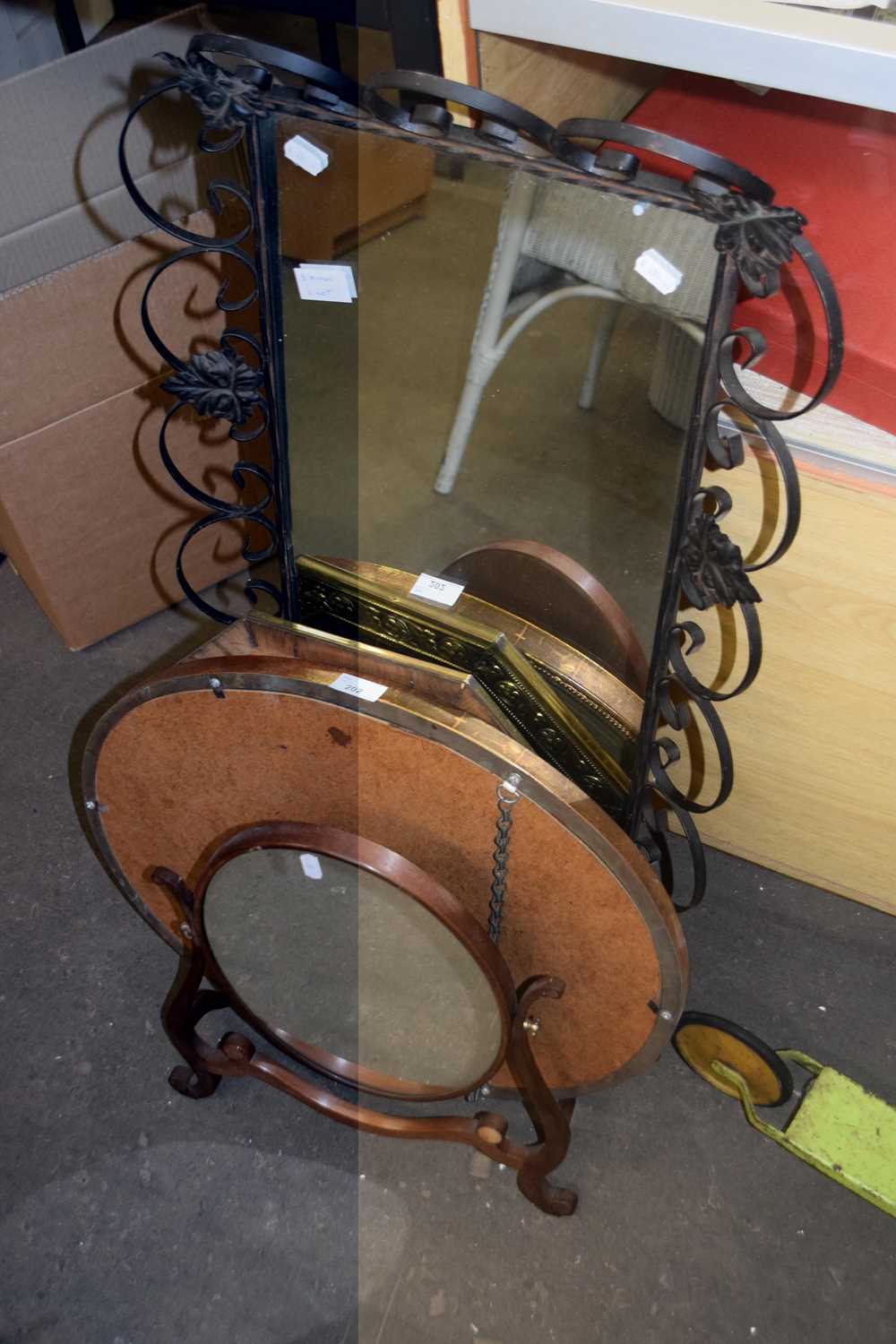 Mixed Lot: Small mahogany framed dressing table mirror with others