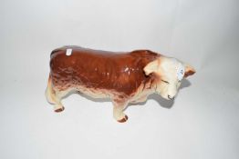 Pottery model of a Hereford bull