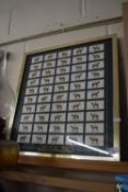 John Player cigarette cards, Derby and Grand National winners, framed and glazed