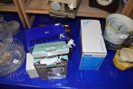 Mixed Lot: Various boxed glass wares, travel kettle and other items
