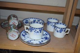 Mixed Lot: Minton Delft pattern coffee wares and further Chinese coffee cans and saucers