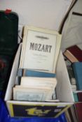 One box of various vintage music books