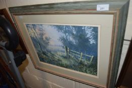 Kevin Curtis, Dawn, watercolour, framed