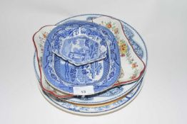 Mixed Lot: Various blue and white decorated plates and others