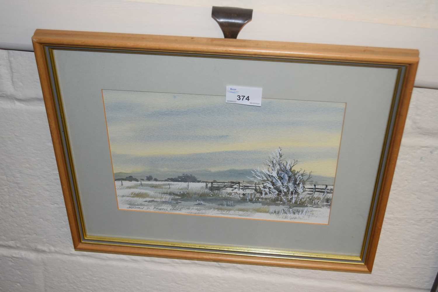 Brian Powell, study of a winter scene, watercolour, framed and glazed