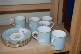 Quantity of Royal Worcester Woodland pattern coffee cans and saucers