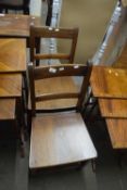 Pair of 19th Century bar back kitchen chairs