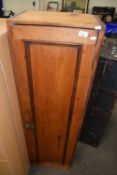 Stained pine single door cabinet