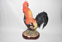 Large modern resin model of a cockerel