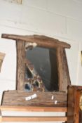 Driftwood framed wall mirror