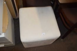 Modern white upholstered foot stool