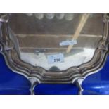 Silver plated double handle serving tray