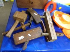 Vintage woodworking planes and other tools