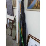 Mixed Lot: Various assorted fishing rods