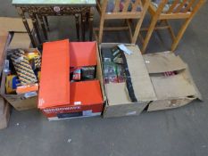 Four boxes of various car spares