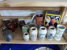 Mixed Lot: Various cream pots, vintage ice cream maker etc