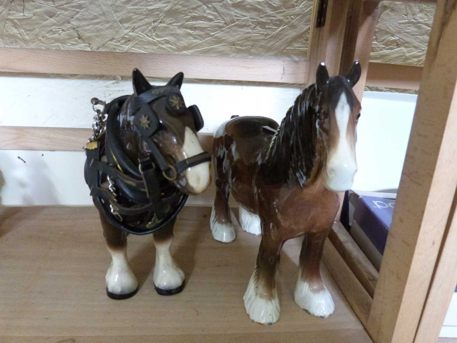 Beswick shire horse together with one other (2)