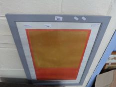 Mark Rothko, coloured print, framed and glazed