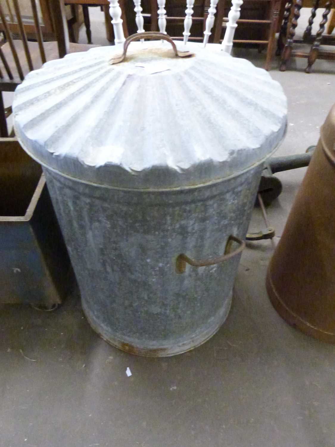 Galvanised bin