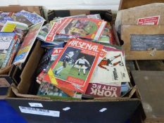 One box of football programs to include Arsenal and others