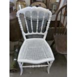 Cane seated bedroom chair