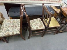 Three assorted bedroom chairs