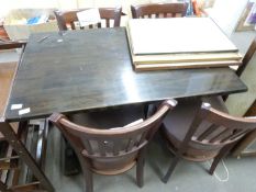 Pub table and four chairs - NOTE: Sold for commercial use only