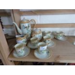 Japanese floral lustre finished coffee set