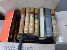 Box of mixed books to include Horace Walpole's letters, leather bound volumes Excursions in