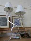 Modern two branch table lamp